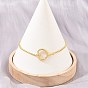 Brass Heart Link Bracelets for Women, Rack Plating, Long-Lasting Plated, Cadmium Free & Lead Free