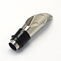 Stainless Steel Wine Pourers, Wine Bottle Stoppers, 76x22x20mm, Hole: 12mm