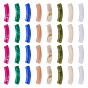 100Pcs Two Tone Acrylic Beads, Imitation Gemstone Beads, Curved Tube