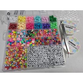 DIY-Sets zur Schmuckherstellung für Armbänder aus Acryl- und Polymer-Tonperlen