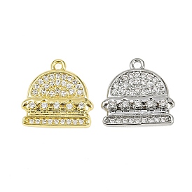 Латунные микропаве прозрачные подвески с фианитом, без кадмия, без никеля и без свинца, дворцовые прелести