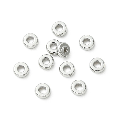 SHEGRACE Brass Beads, Cadmium Free & Nickel Free & Lead Free, Flat Round