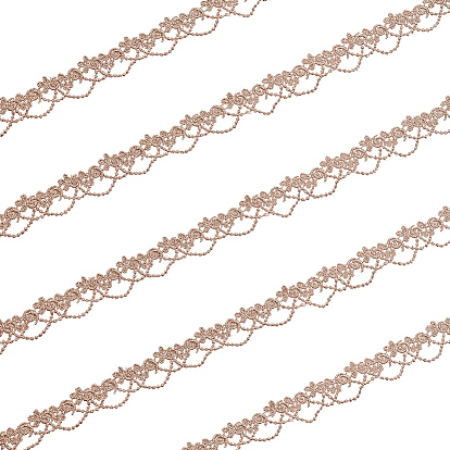 10 ярдов полиэстеровой филигранной цветочной кружевной ленты, для аксессуаров для одежды