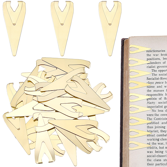 30Pcs Stainless Steel Bookmarks Page Clip, Mini Index Clamp Label Clip, Stationery Gifts