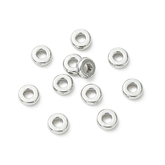 SHEGRACE Brass Beads, Cadmium Free & Nickel Free & Lead Free, Flat Round