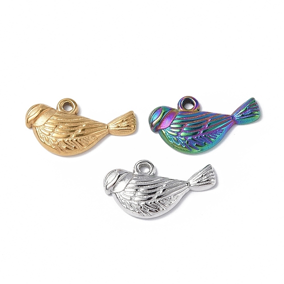 304 Stainless Steel Charms, Bird Charm