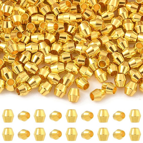 200 шт. биконические латунные бусины-разделители, двухконусные