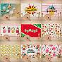 Summer Theme Linen Placemats, Oilproof Anti-fouling Hot Pads, for Cooking Baking, Ocean Theme/Drink/Fruit/Flamingo Pattern