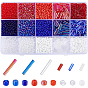 207G 15 Styles Independence Day Glass Seed Beads