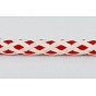 Coréen cordon ciré, polyester cordon, rouge et blanc