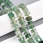 Натуральный зеленый клубника кварц бисер нити, с бисером, восьмиугольная цилиндра