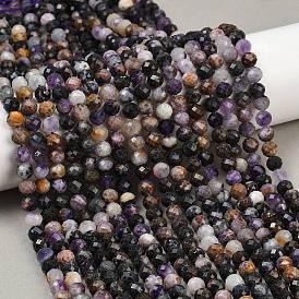 Природного флюорита бисер нитей, граненые круглые