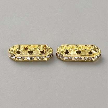 20шт. разделительные планки из сплава с кристаллами и стразами, 3-луночное, овальные