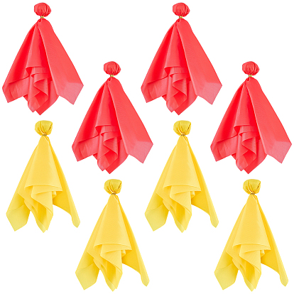 8Pcs 2 Colors Polyester Penalty Flag, Tossing Flag, with EVA Ball, for Rugby Referee Prop