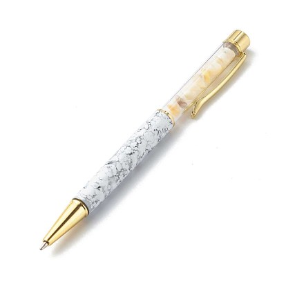 Ballpoint Pens, with Natural Shell Beads, for Office Supplies