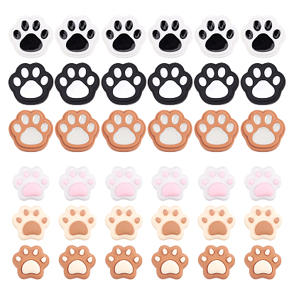 48Pcs 6 Colors Resin Cabochons, with Enamel, for DIY Mobile Phone Case Decoration, Claw