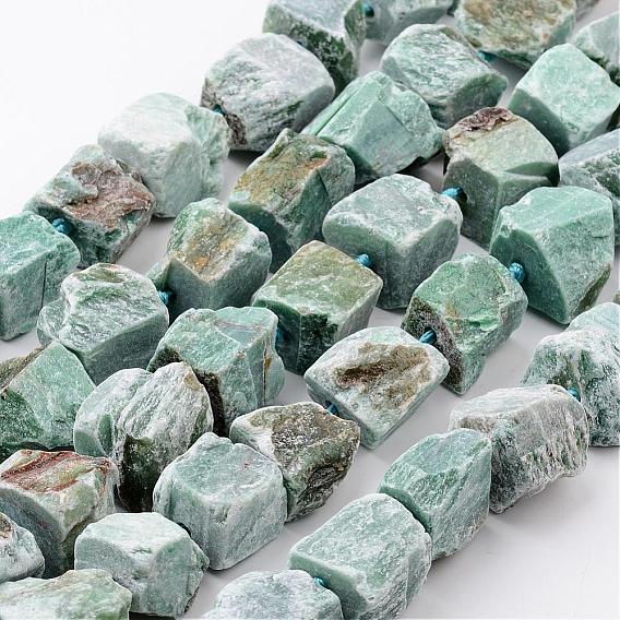 Natural Amazonite Beads Strands, Nuggets