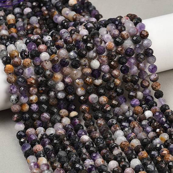 Природного флюорита бисер нитей, граненые круглые