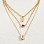 Железные тросовые цепи 3 многослойные ожерелья, ожерелье я люблю тебя на день святого валентина