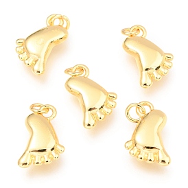 Alloy Pendants, Long-Lasting Plated, with Jump Ring, Foot
