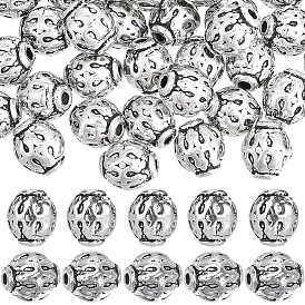 240 бусины из сплава в тибетском стиле, без свинца и без кадмия, круглые