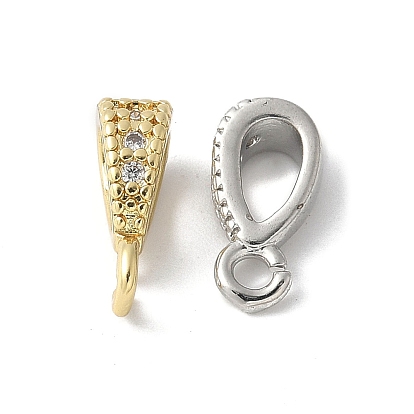 Латунные микро проложить кубического циркония подвески, слезинки, без свинца и без кадмия, долговечный, стойки покрытие
