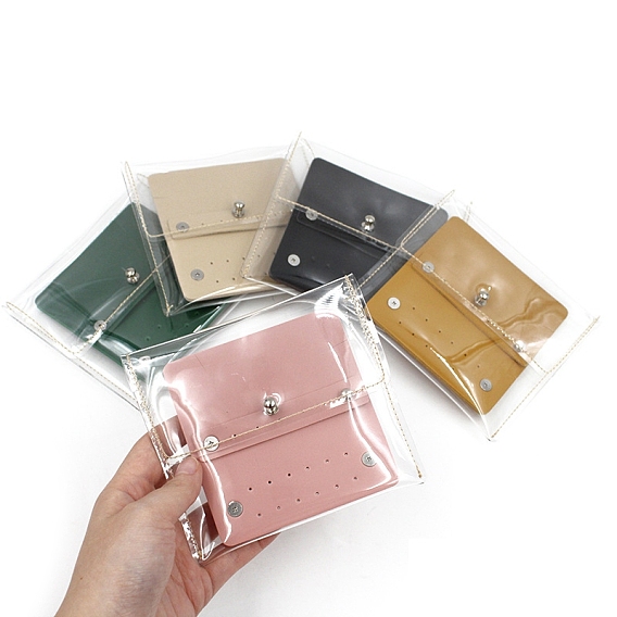 PVC & Leather Jewelry Storage Bag, Square