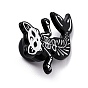 Alloy Enamel Brooches, Enamel Pin, with Clutches, Cat Mermaid, Electrophoresis Black