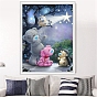 Bear Dog Hedgehog under the Tree at Night 5D Diamond Painting Kits for Kids and Adult Beginners, DIY Full Round Drill Picture Art, Rhinestone Gem Paint Kits for Home Wall Decor