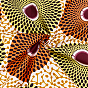 African Ankara Wax Print Fabric, Circle Dot Pattern Polyester Fabric