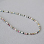 Vintage Irregular Multicolor Gemstone Beaded Necklace - Retro, Artistic, Statement Piece.
