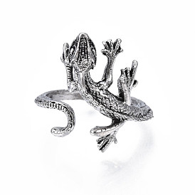 Alloy Lizard Open Cuff Ring for Women, Cadmium Free & Lead Free