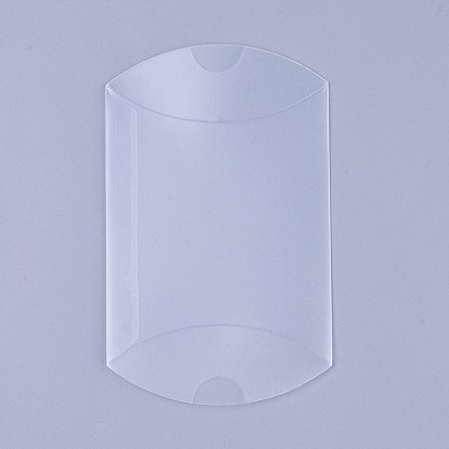 PVC Plastic Frosted Pillow Boxes, Gift Candy Transparent Packing Box