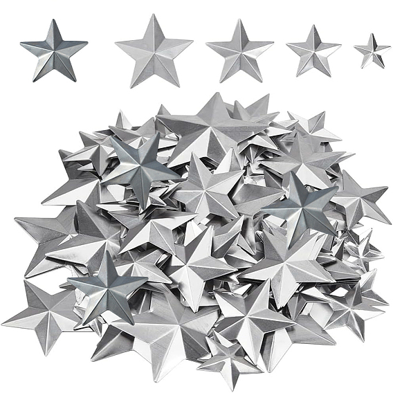 100шт 5 стили железные витрины украшения, металлический орнамент в виде звезды