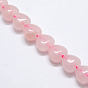 Heart Natural Rose Quartz Beads Strands