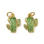 Латунь эмаль прелести, кактус очарование, с целью перехода в кольце, долговечный, без кадмия и без свинца, стойки покрытие, реальный 18 k позолоченный