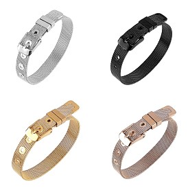 304 bracelets de montres en inox, montre de la ceinture s'adapte charmes de glissière