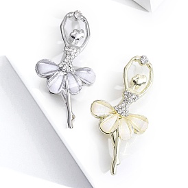 Броши-стразы из сплава балерины для рюкзака