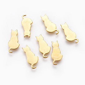 Cabochons chaton en alliage, pour diy uv résine, une résine époxy, Bijoux à fleurs pressées, silhouette de chat