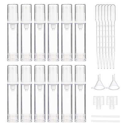 PP Plastic Empty Spray Bottles, Emulsion Refillable Bottles, with Plastic Funnel Hopper & Dropper & Pump
