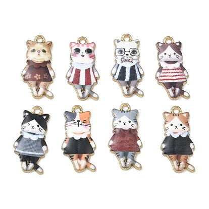 Печатные подвески сплава, подвески в форме кошки, стойки покрытие, золотые