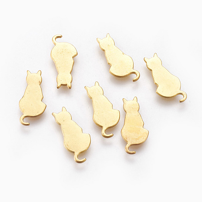 Cabochons chaton en alliage, pour diy uv résine, une résine époxy, Bijoux à fleurs pressées, silhouette de chat