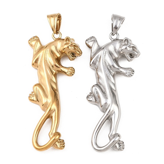 304 из нержавеющей стали большие кулоны, леопардовые прелести