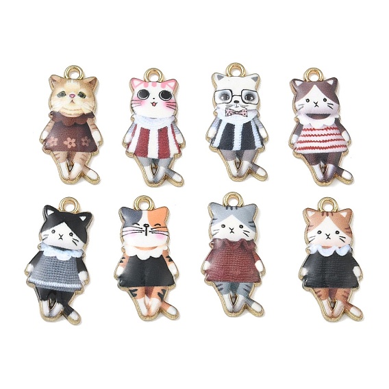 Печатные подвески сплава, подвески в форме кошки, стойки покрытие, золотые