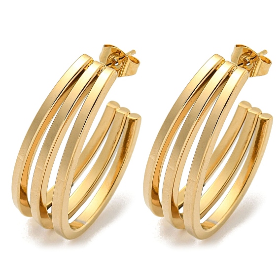 Буква c 202 многослойные серьги-гвоздики из нержавеющей стали, с 304 штифтами из нержавеющей стали для женщин