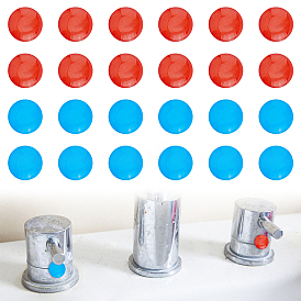 24шт 2 цвета эпоксидная смола публичные знаки, Наклейка с маркировкой холодной и горячей воды для крана