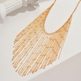 Старинные железные многослойные кисточки из бисера ожерелья для женской вечеринки