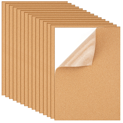 15Pcs Self-adhesive Sticker Cork Board, Wall Tiles