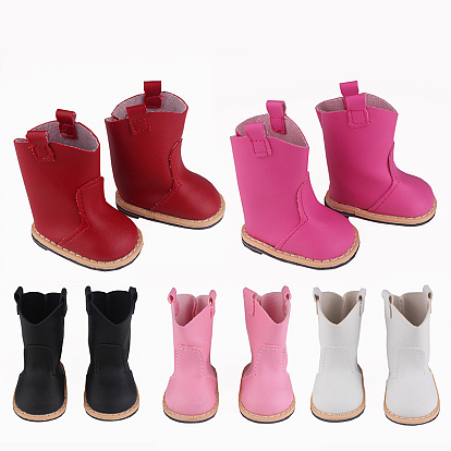 PU Leather Doll Boots, Fit 18 Inch Girl Doll Accessories, Doll Making Supplies