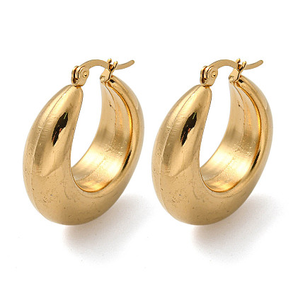 Вакуумное покрытие pvd 304 массивные серьги-кольца из нержавеющей стали для женщин